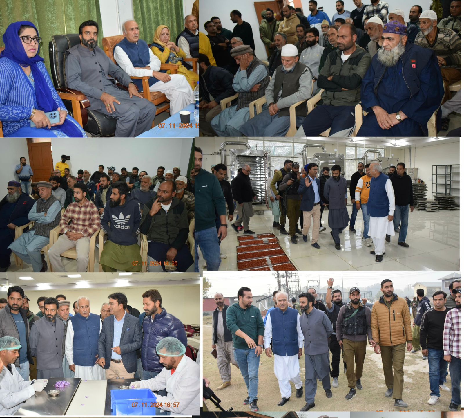 'MP Aga Ruhullah, MLA Pampore Hasnain Masoodi visit SDH Pampore, Spice Park Dusoo'